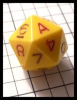 Dice : Dice - DM Collection - Armory ist Generation Opaque Yellow D20 - FA collection buy Dec 2010